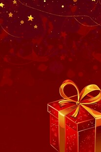红色背景上的精美礼品盒