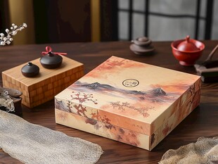 古风精美茶叶礼盒展示