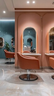 时尚美发店优雅理发区域