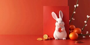 萌兔贺岁 喜庆新春氛围浓