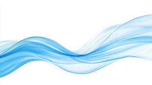 蓝色动感飘逸波浪线条