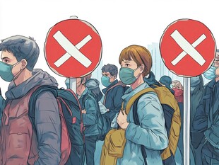 疫情下受阻的出行人群