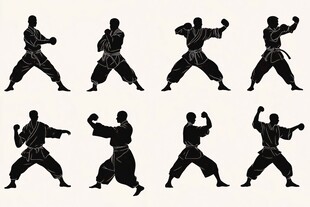 空手道武术动作剪影