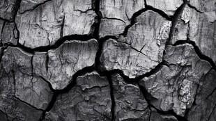 干裂土地纹理特写
