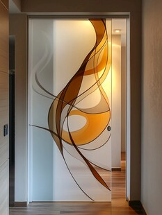 艺术花纹玻璃移门设计