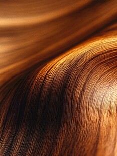 柔顺光泽的迷人棕色秀发