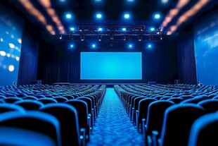 空旷的现代化电影院大厅