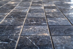 黑色大理石瓷砖地面特写