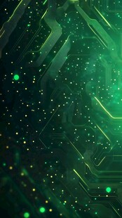 科技感绿色数码抽象背景图