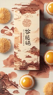古风蛋黄酥包装设计展示
