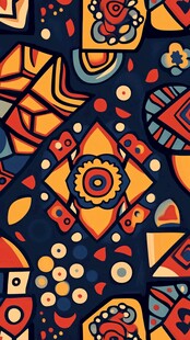 几何抽象民族风图案背景