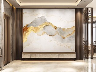 大理石山水背景墙装饰效果