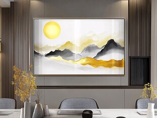 新中式山水装饰画客厅风采