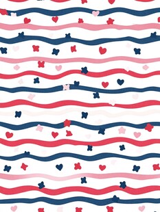 爱心条纹图案背景设计