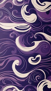紫色波浪花纹图案背景