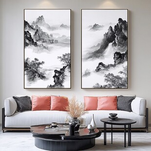 新中式水墨山水装饰画