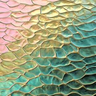梦幻渐变鱼鳞纹理图案