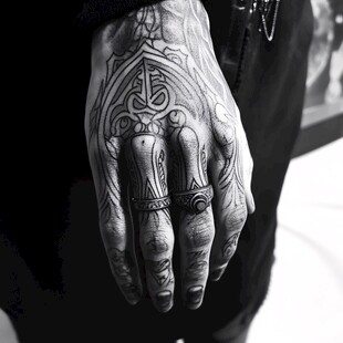个性手部纹身图案展示