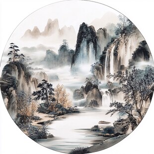 水墨山水图