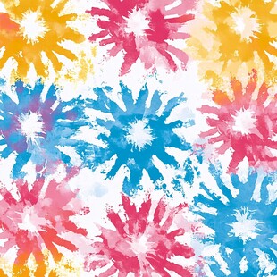 多彩扎染风花卉图案背景