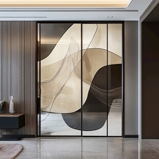 现代简约风格艺术玻璃移门