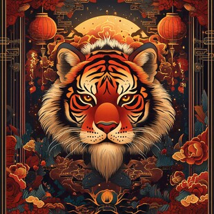 虎啸新春 国潮祥瑞图景