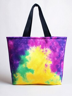 多彩扎染手提包