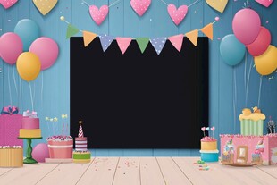 梦幻生日派对装饰场景