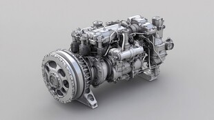 精密汽车发动机模型展示