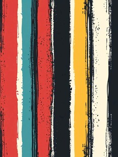 彩色条纹复古风纹理图案