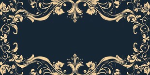 复古金色花纹装饰边框