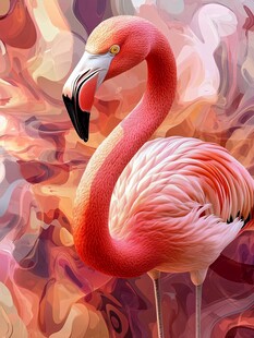 梦幻火烈鸟 抽象艺术之美