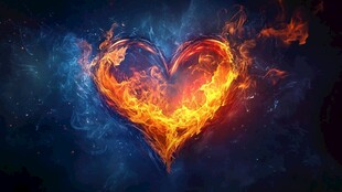 火焰心 炽热情感的视觉呈现