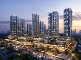 都市繁华高层住宅建筑群