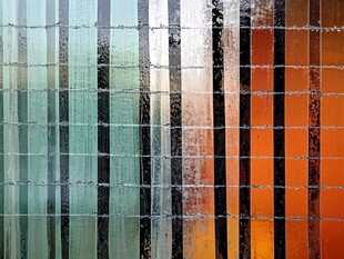 彩色条纹磨砂玻璃纹理