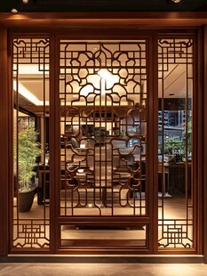 中式雕花隔断尽显典雅