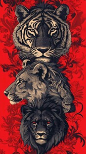 虎狮豹图腾 野性力量之美