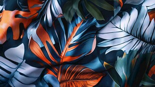 热带植物风印花图案