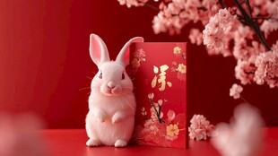 白兔贺岁 红包相伴