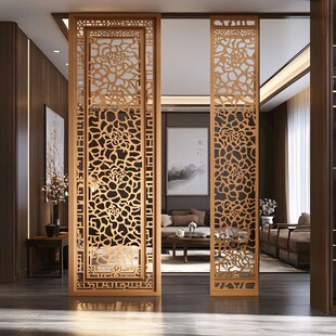中式雕花屏风 雅致家居隔断
