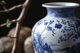 青花瓷花瓶 传统中式之美