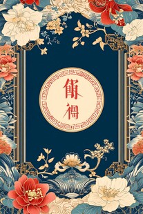 中式繁花贺寿图