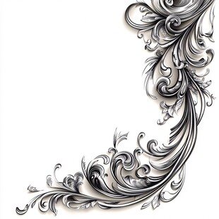 复古优雅花纹装饰边角