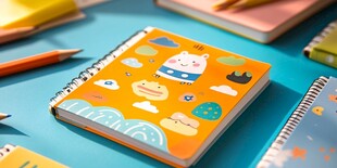 可爱卡通图案的笔记本