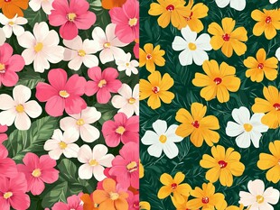 花卉图案 多彩小花背景图