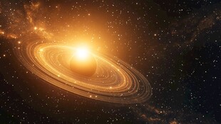 璀璨星系中的神秘环状星球