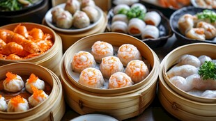 多样美味粤式早茶点心