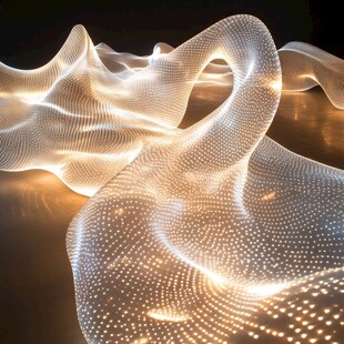 流动光影 梦幻粒子线条