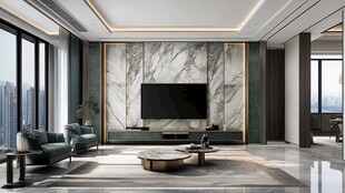 现代简约风豪华客厅空间