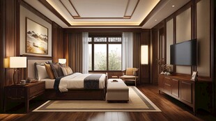 中式典雅卧室室内设计图